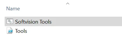 ไฟล์ Softvision Tools และ Tools ที่ต้องเก็บไว้ในโฟลเดอร์เดียวกัน